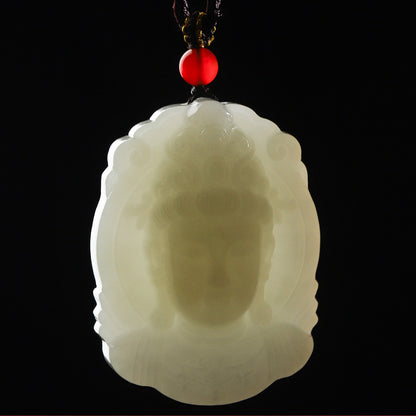 Hetian Jade Tara Guanyin Pendant, Exquisite Jade Amulet, Auspicious Collectible Ornament with Official Certificate