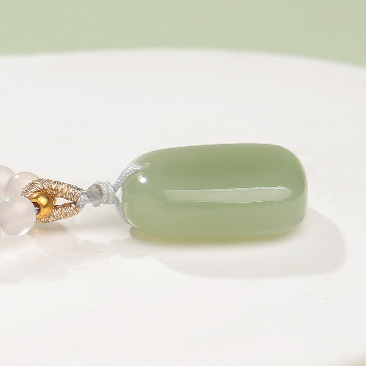 Hetian Jade Plain Pendant, Unisex & Couple Style Peace Jade Charm