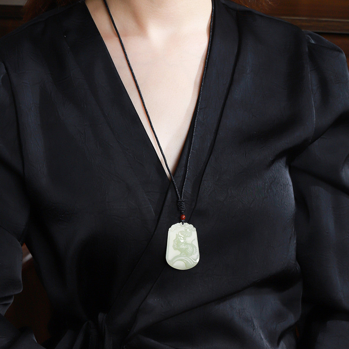 Hetian Jade Fortune Rat Pendant, Chinese Zodiac Rat Jade Charm for Wealth Luck, With Certificate & Collectible Value