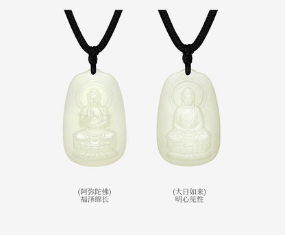 Natural Hetian Jade Patron Saint Pendant, Eight Guardian Deities & Guanyin Jade Pendant, Unisex Protective Jade Charm, Authentic with Appraisal Certificate, Collectible Traditional Jewelry