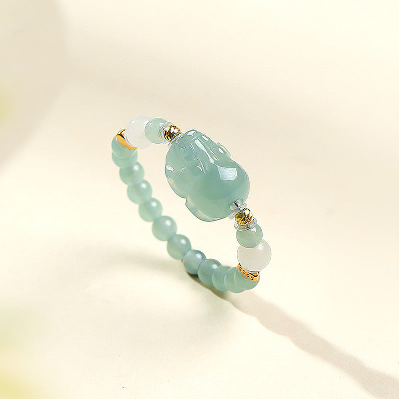 DIY Multi-gem Ring, Small Seed Beads with Jasper, White Jade, Jadeite, Turquoise, Agate, Cinnabar Fashion Adjustable Ring Jewelry