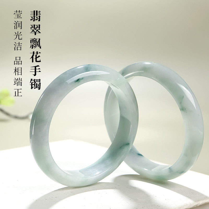 Jadeite Bangle, Women's Jade Bracelet, Ideal Gift for Mom & Girlfriend, Multiple Sizes Available