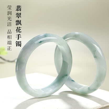 Jadeite Bangle, Women's Jade Bracelet, Ideal Gift for Mom & Girlfriend, Multiple Sizes Available