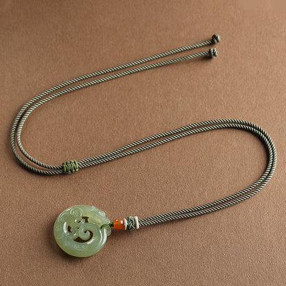 Chinese Zodiac Dragon Hetian Jade Pendant, Matching Couple Charm for Men & Women with Certificate