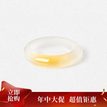 Hetian Jade Ring for Women, Green & Celadon Jade Finger Ring, Waxy Icy Type Jadeite Peace Band, Birthday Gift for Girlfriend