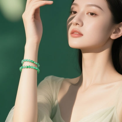 High-quality African Jade Bracelet, Floating Pattern Lucky Loop, Simple Jade Bangle, Festival Gift