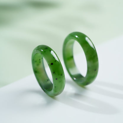 Dual-use Hetian Jasper Ring & Pendant, Stylish 2-in-1 Jade Jewelry