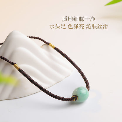 Burmese Jadeite DIY Bracelet, Barrel Bead Lucky Tube Bead Bracelet & Necklace, Unisex Holiday Gift