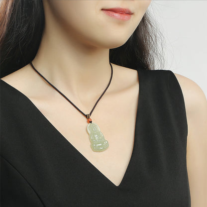 Hetian Jade Guanyin Pendant, Exquisite Jade Charm for Men, With Certificate & Collectible Value