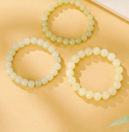 Natural Hetian Pale Clear Water Round Bead Bracelet, DIY Couple Jade Bangle, Authentic with Appraisal Certificate, Collectible Traditional Jewelry