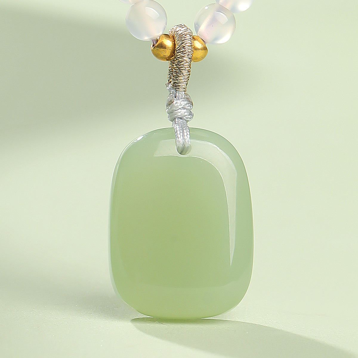 Hetian Jade Plain Pendant, Unisex & Couple Style Peace Jade Charm