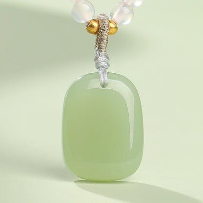 Hetian Jade Plain Pendant, Unisex & Couple Style Peace Jade Charm