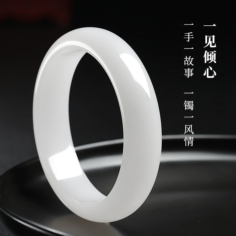 Moist Translucent Golden Silk Jade Bangle, Natural Quartzite Jade Bracelet for Women