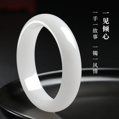 Moist Translucent Golden Silk Jade Bangle, Natural Quartzite Jade Bracelet for Women