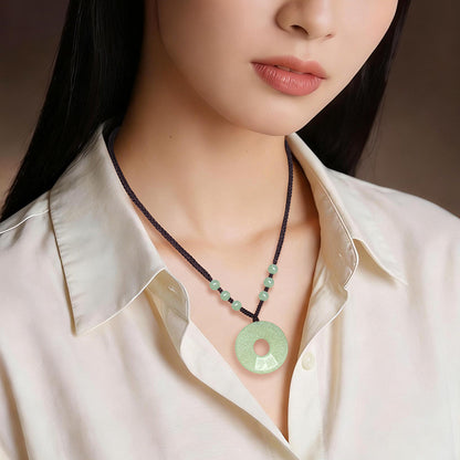 Hammer Grain Hetian Jade Safety Buckle Pendant, Unisex Jade Charm With Certificate