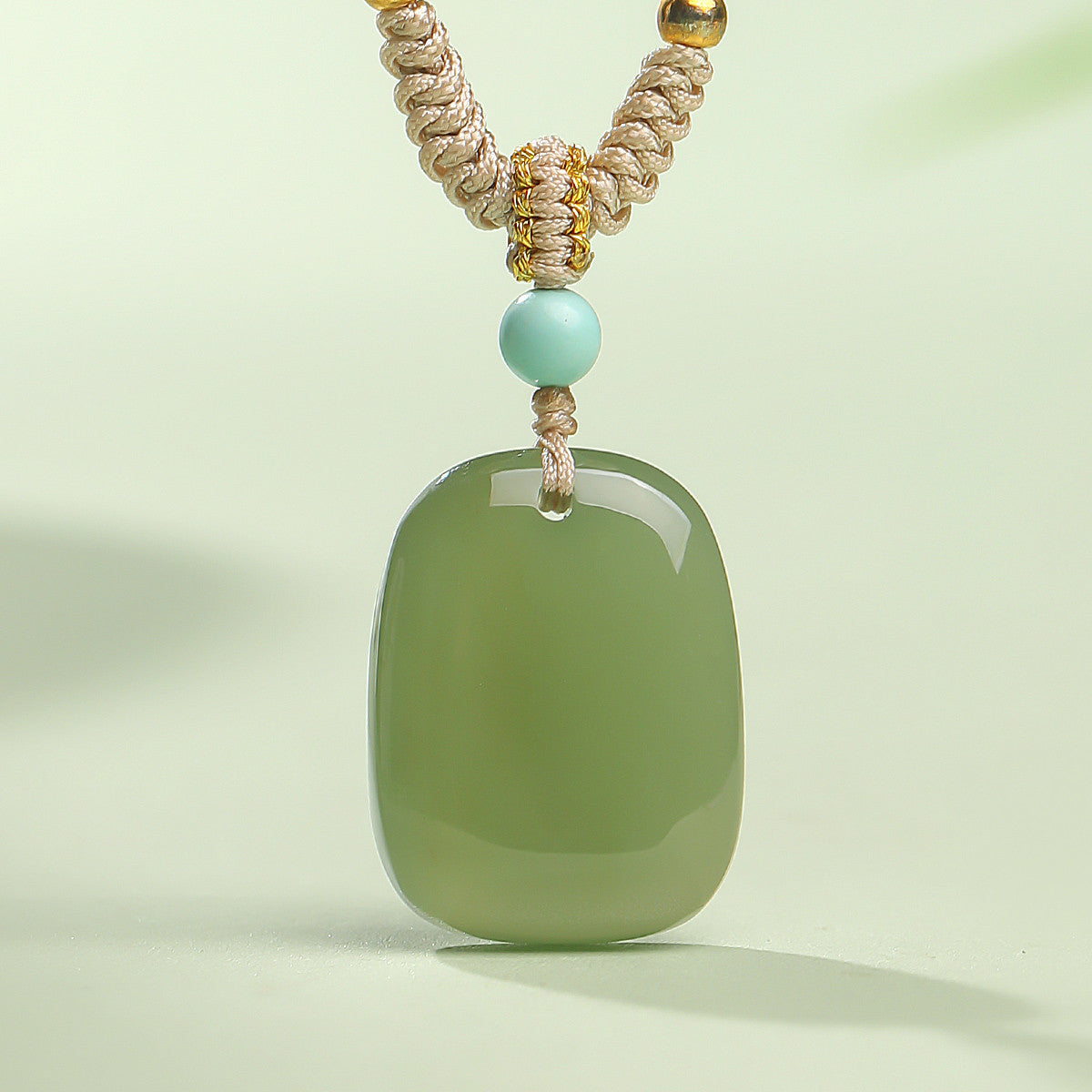 Hetian Jade Plain Pendant, Unisex & Couple Style Peace Jade Charm