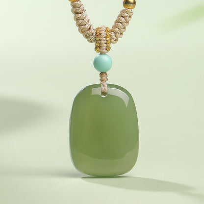 Hetian Jade Plain Pendant, Unisex & Couple Style Peace Jade Charm