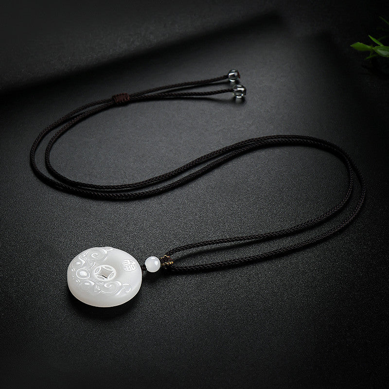 Hetian Jade Pixiu Fortune Plaque & Safety Buckle Pendant, Unisex Jade Charm for Peace & Joy, Holiday Gift with Certificate & Collectible Value
