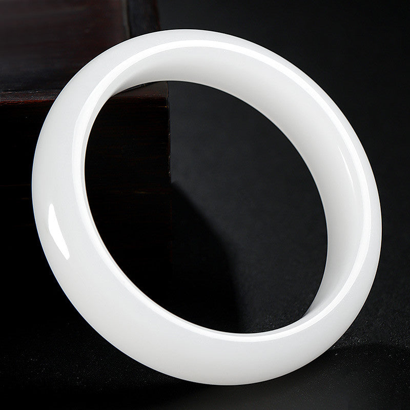 Moist Translucent Golden Silk Jade Bangle, Natural Quartzite Jade Bracelet for Women