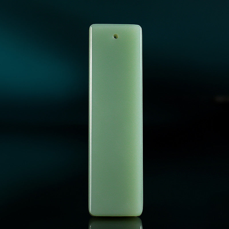 [Zen Series - Mind Contemplation] Hetian Jade Pendant, Unisex Jasper & Pink Cyan Enlightenment Jade Charm
