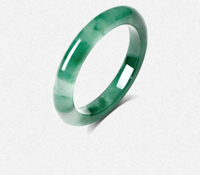 High-Grade Natural Floating Pattern African Jade Bangle, Certified Untreated Fine Jade Jewelry, Premium Birthday Gift for Her / Mom