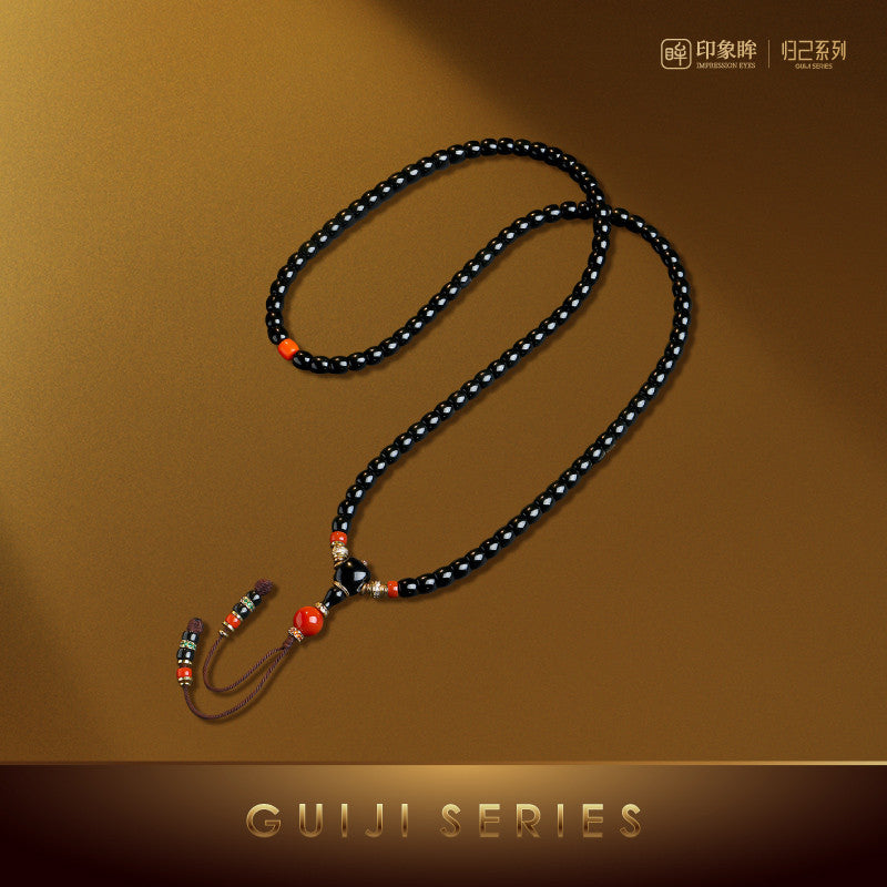 High-quality Black Green Hetian Jade Multi-color Multi-loop Bracelet, Premium Wenwan Bracelet for Men & Women