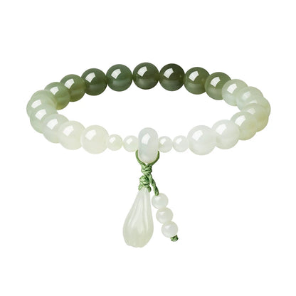 Natural Hetian Jade Lotus Bracelet, Gradient Color Jade Bangle, Collectible with Certificate, Exquisite Holiday Gift Jewelry