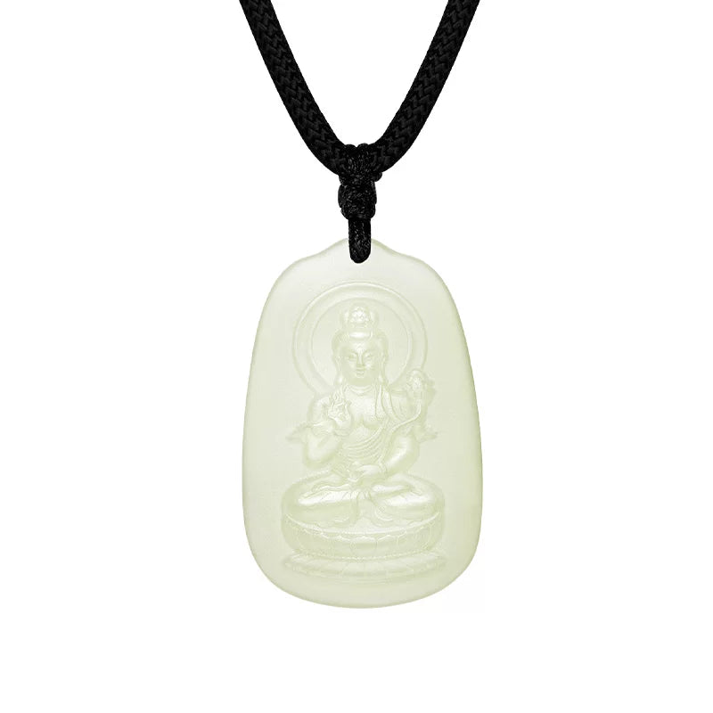 Natural Hetian Jade Patron Saint Pendant, Eight Guardian Deities & Guanyin Jade Pendant, Unisex Protective Jade Charm, Authentic with Appraisal Certificate, Collectible Traditional Jewelry