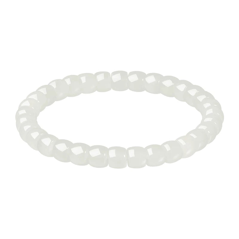 Natural Moonlight Hetian Jade Bracelet, Versatile Couple Jewelry with Certificate, Birthday & Holiday Gift for Lovers