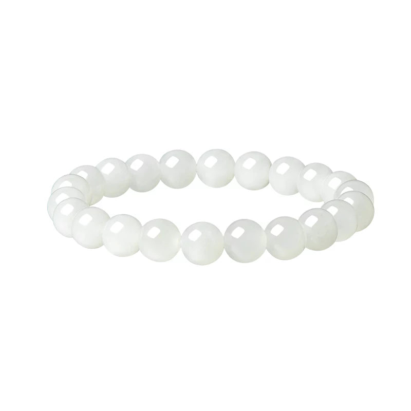 Natural Moonlight Hetian Jade Bracelet, Versatile Couple Jewelry with Certificate, Birthday & Holiday Gift for Lovers