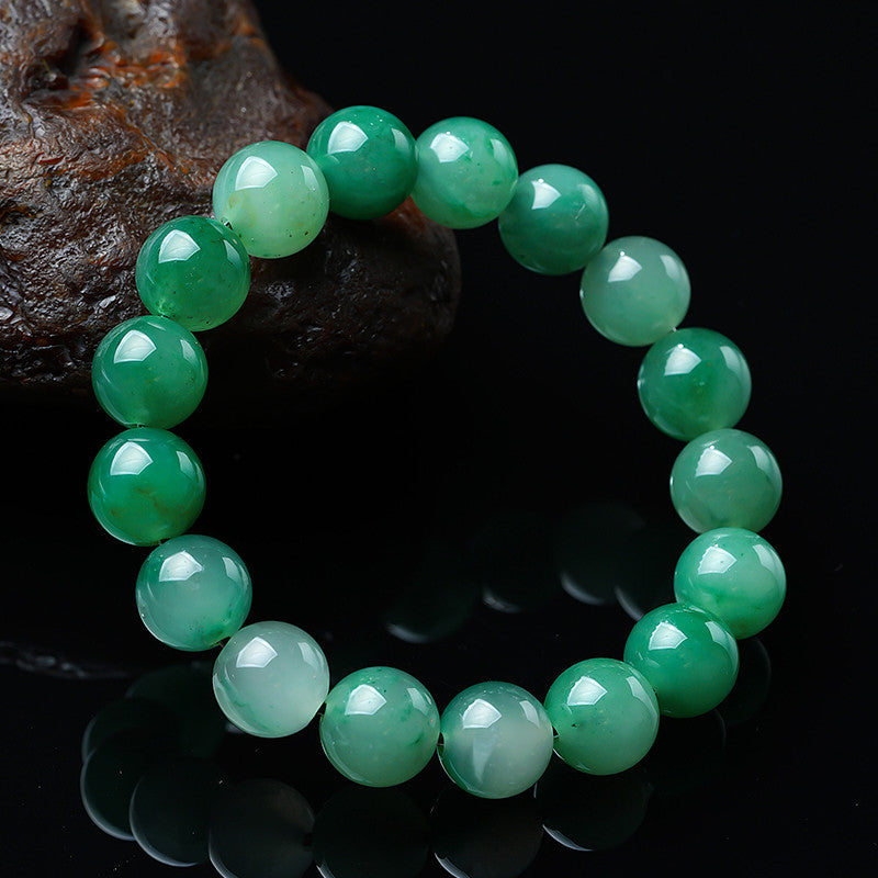 Unisex Translucent Floating Pattern African Jade Bracelet & Pendant, Festival Gift