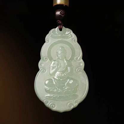 Warm Clear Water Hetian Jade 12 Zodiac Pendant, 8 Guardian Buddha Jade Charm, Premium Gift Choice with Certificate