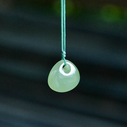 Natural Hetian Green Jade Lock & Fortune Bag Pendant, Jade Ornament with Certificate & Collectible Value
