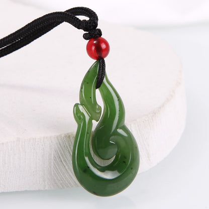 Natural Hetian Jasper Buddha Pendant, Vivid Green Jade Pendant & Round Buckle, Unisex Jade Jewelry