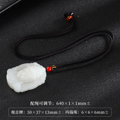 Hetian Jade Tara Guanyin Pendant, Exquisite Jade Amulet, Auspicious Collectible Ornament with Official Certificate