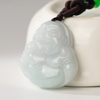 Unisex Jadeite Guanyin & Buddha Pendant