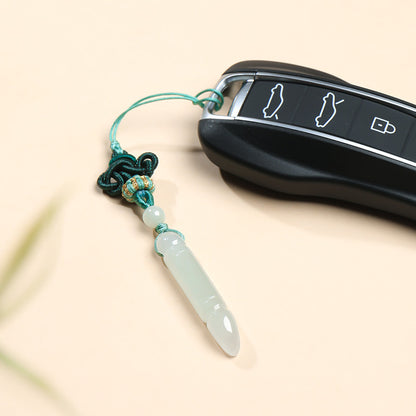 Top Exam Rank｜Grade A Myanmar Jadeite Wenchang Pen Pendant, Unisex Phone & Bag Charm