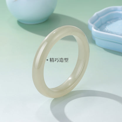 Natural High Transparent Tea Color Aventurine Bangle, Vintage Versatile Quartz Jade Bracelet