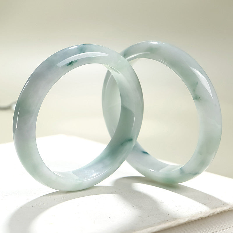 Jadeite Bangle, Women's Jade Bracelet, Ideal Gift for Mom & Girlfriend, Multiple Sizes Available
