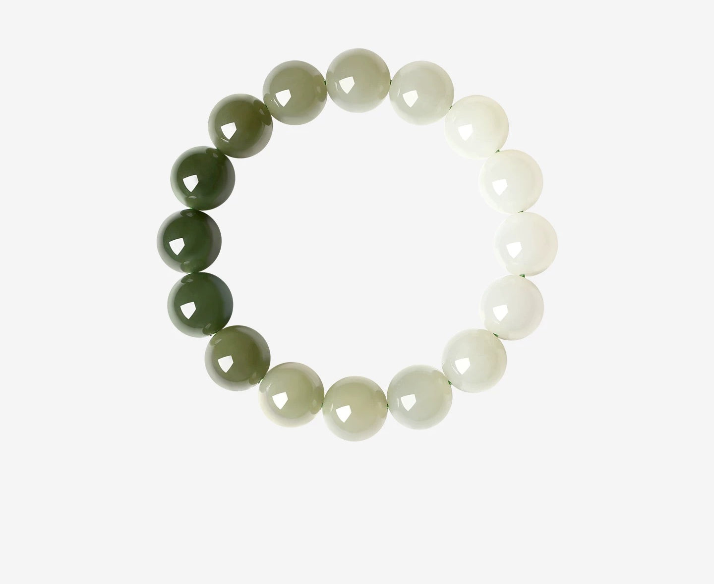 Natural Hetian Jade Couple Bracelet, Gradient Breeze Bangle with Certificate, Birthday & Holiday Gift for Boyfriend