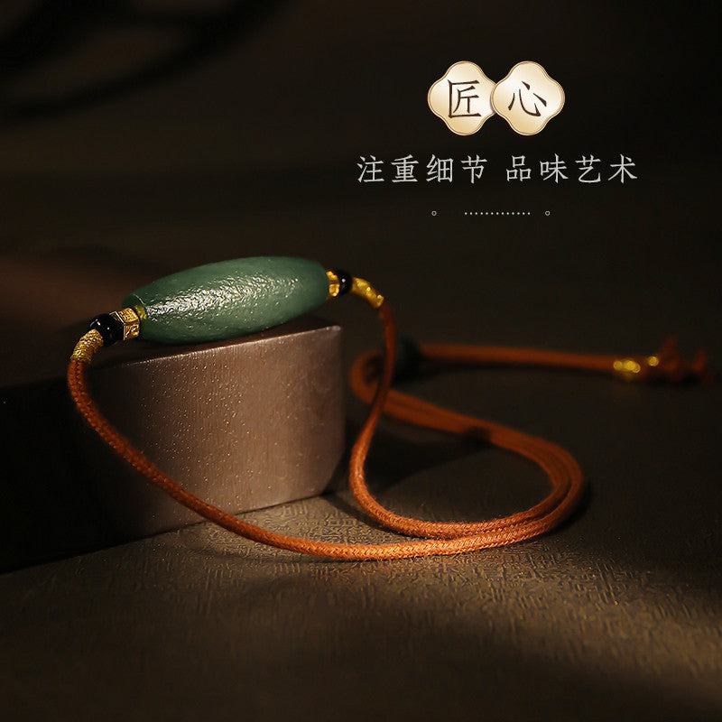 Antique Style Yuheng Hetian Jade Pendant, Unisex Holiday Gift Jade Charm