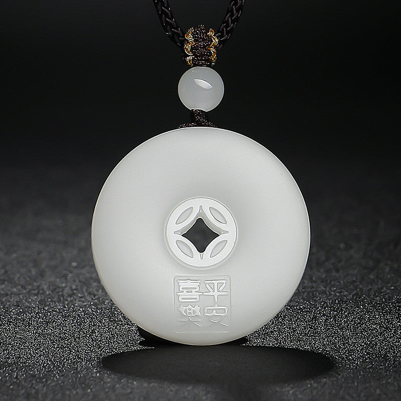 Hetian Jade Pixiu Fortune Plaque & Safety Buckle Pendant, Unisex Jade Charm for Peace & Joy, Holiday Gift with Certificate & Collectible Value