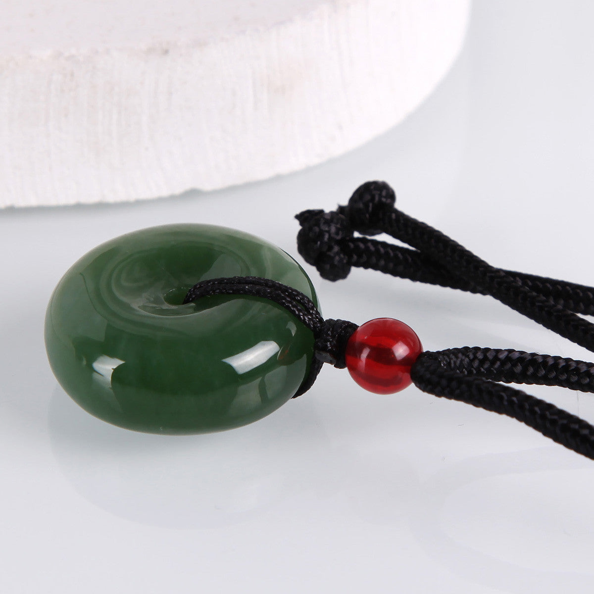 Natural Hetian Jasper Buddha Pendant, Vivid Green Jade Pendant & Round Buckle, Unisex Jade Jewelry