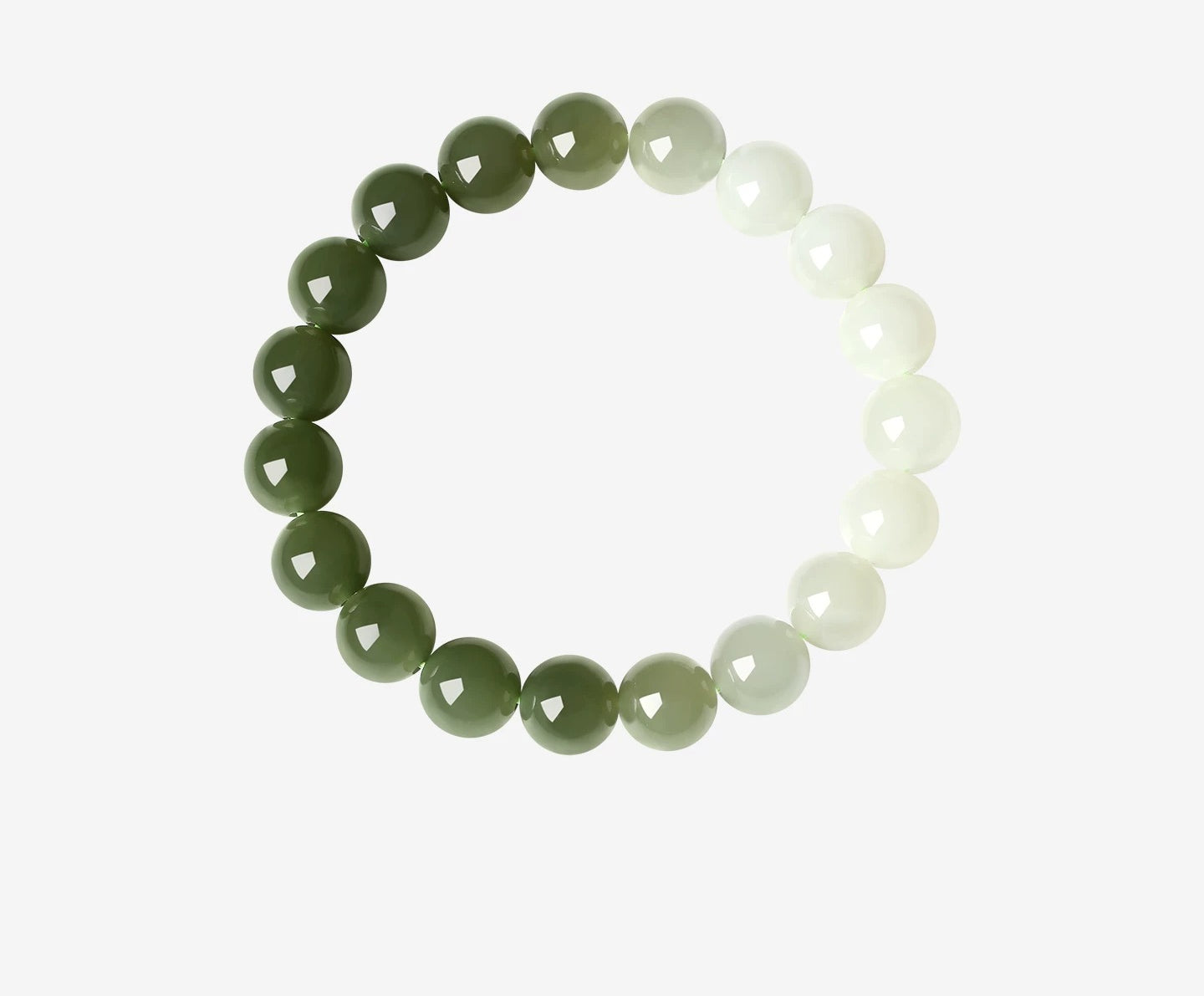 Natural Hetian Jade Couple Bracelet, Gradient Breeze Bangle with Certificate, Birthday & Holiday Gift for Boyfriend
