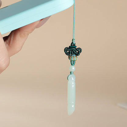 Top Exam Rank｜Grade A Myanmar Jadeite Wenchang Pen Pendant, Unisex Phone & Bag Charm