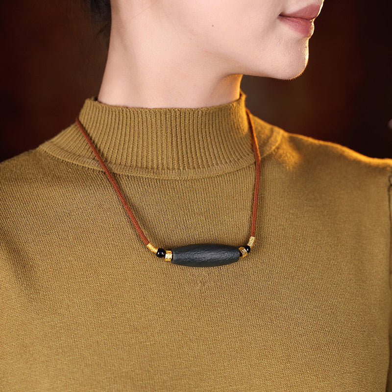 Antique Style Yuheng Hetian Jade Pendant, Unisex Holiday Gift Jade Charm