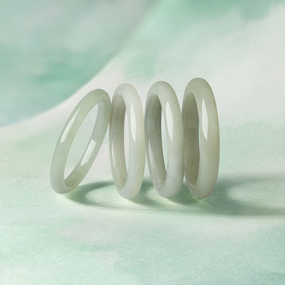 Women's Hetian Green Jade Bangle, Moist & Skin-Brightening Elegant Beauty Bracelet, Premium Gift with Certificate & Collectible Value