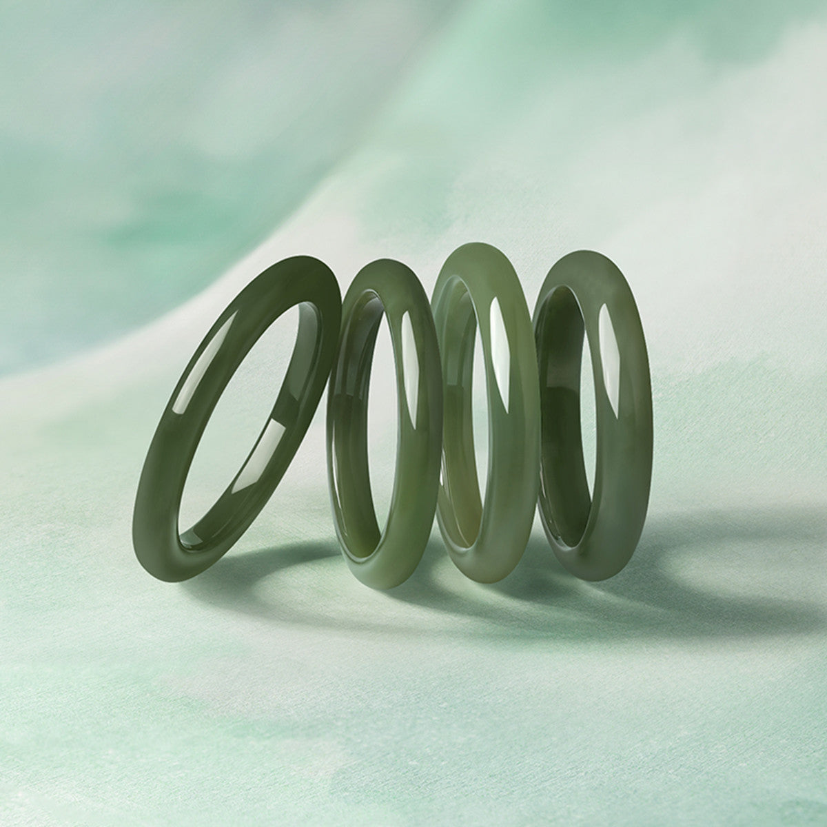 Women's Hetian Green Jade Bangle, Moist & Skin-Brightening Elegant Beauty Bracelet, Premium Gift with Certificate & Collectible Value