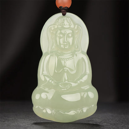 Hetian Jade Guanyin Pendant, Exquisite Jade Charm for Men, With Certificate & Collectible Value