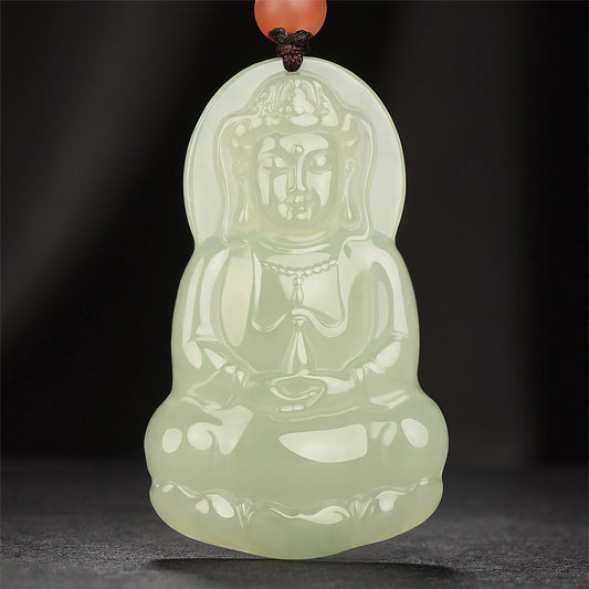Hetian Jade Guanyin Pendant, Exquisite Jade Charm for Men, With Certificate & Collectible Value